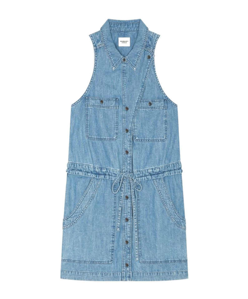 Isabel Marant Étoile Sleeveless Denim Dress In Blue
