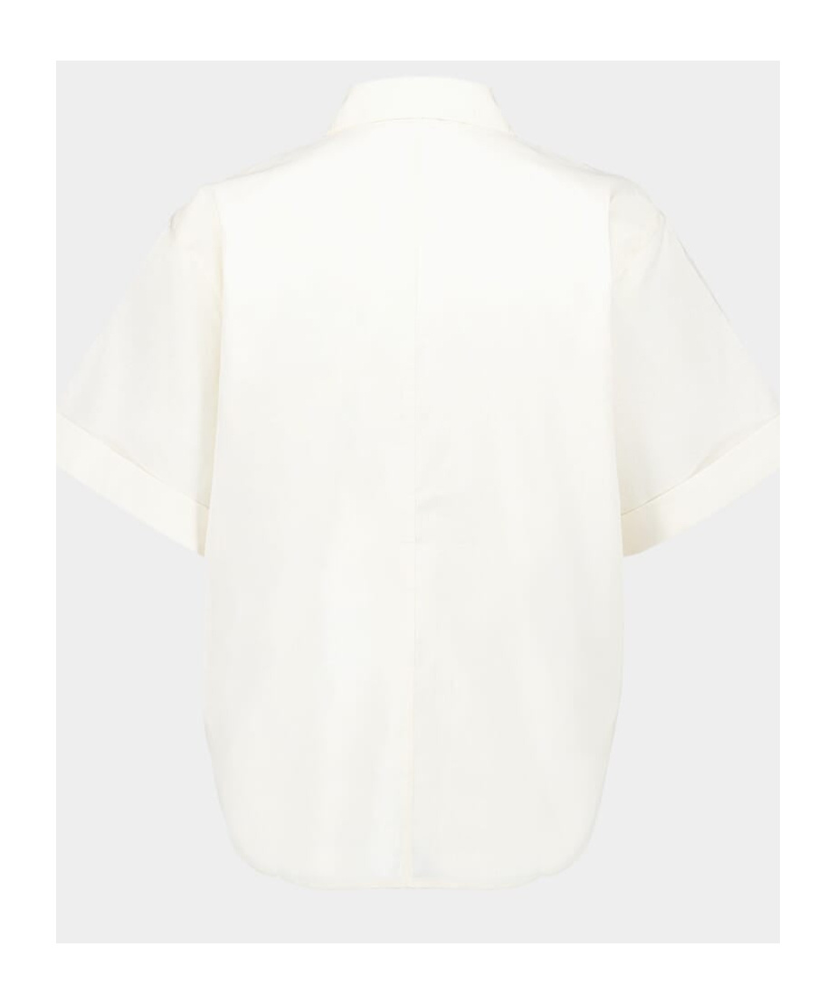 Frame Utility Pocket Short Sleeve Button-up Shirt In White