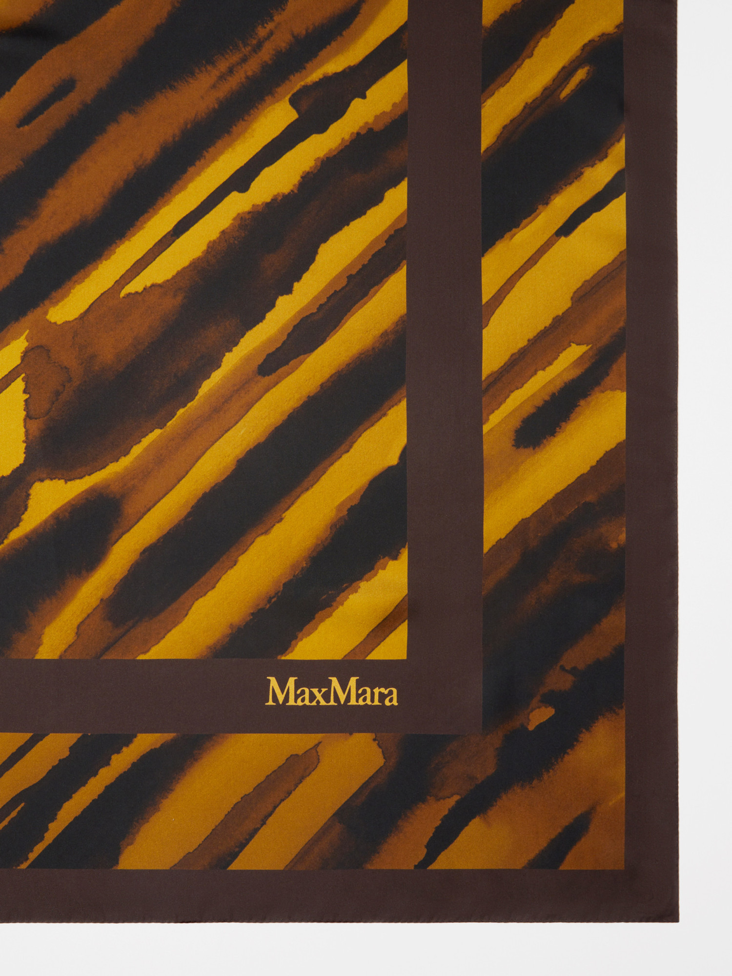 Max Mara Square Silk Scarf In Black