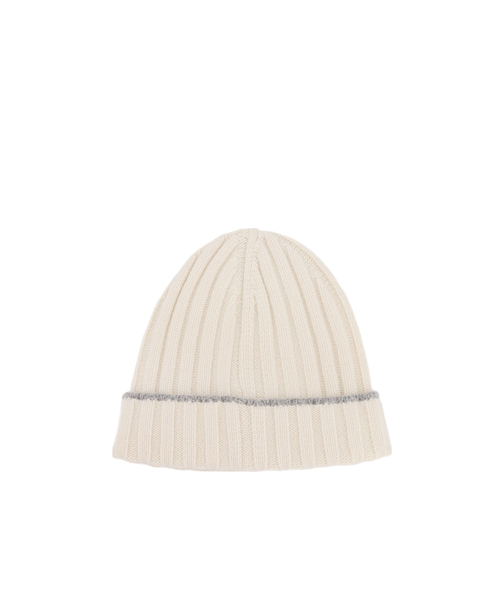 Brunello Cucinelli Ribbed-knit Cashmere Beanie In White