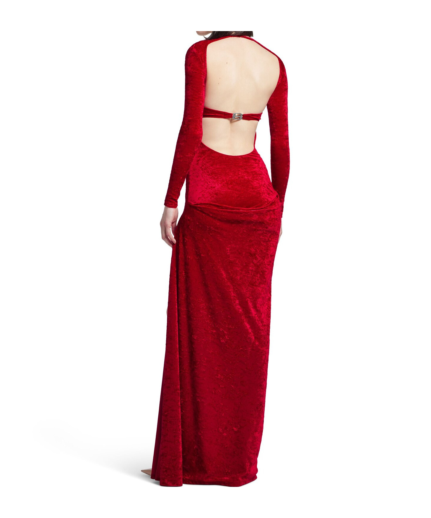 Balenciaga Women's Draped Maxi Dress In Garnet In Red