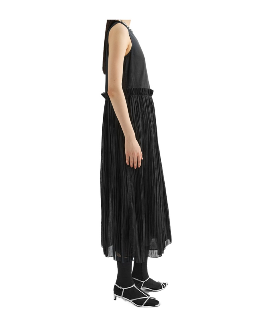 Jil Sander Pleated Dress In Black