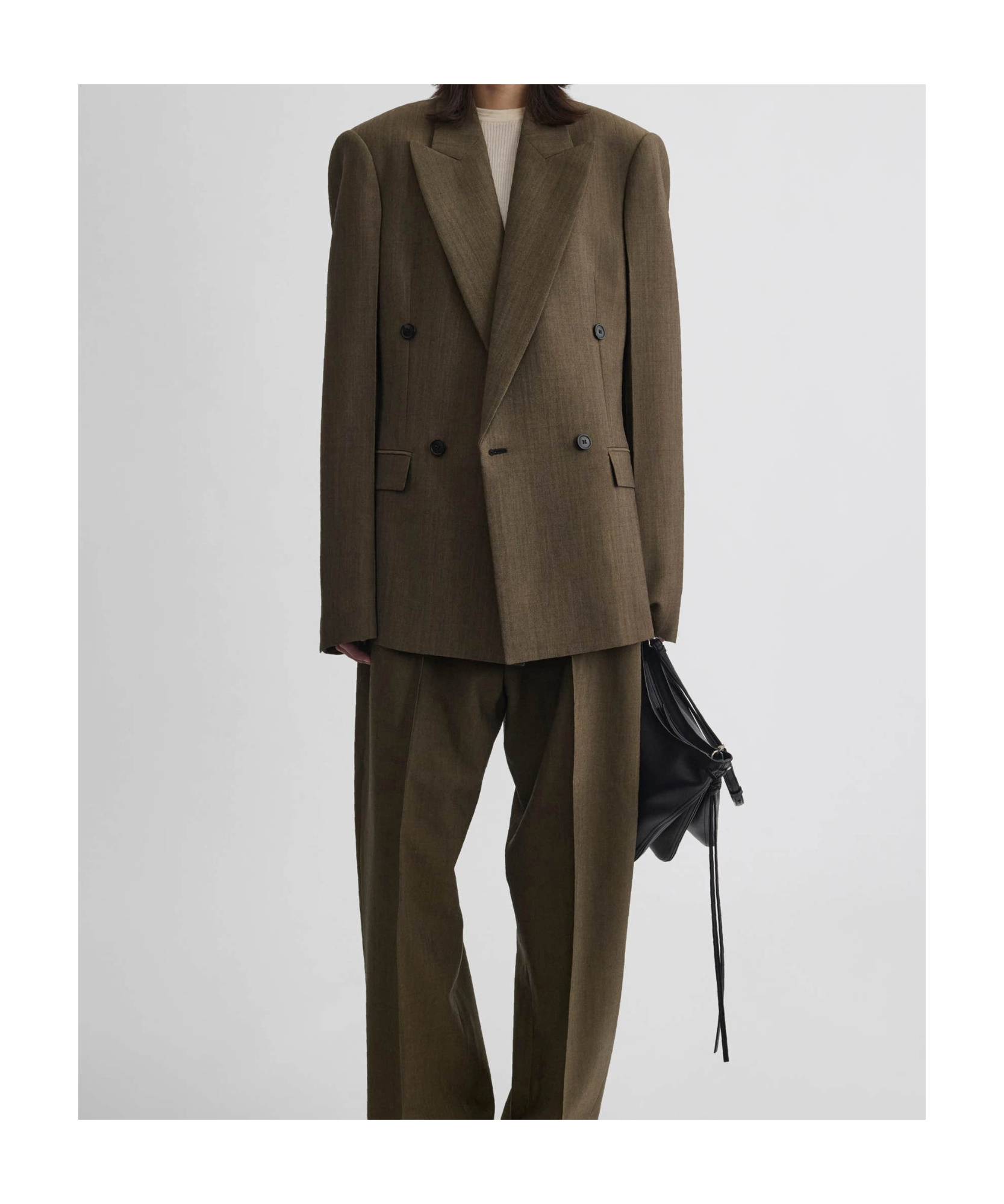 Shop Phoebe Philo Lapel Long Sleeve Blazer In Green
