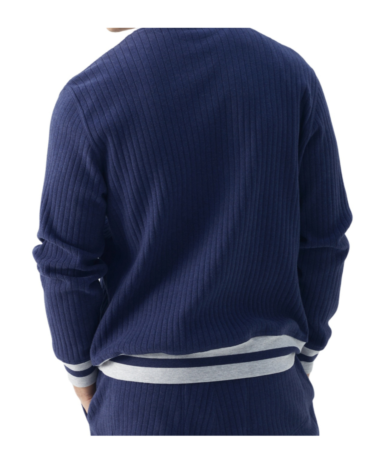 Brunello Cucinelli Logo-embroidered Ribbed Zip-up Sweatshirt In Blue