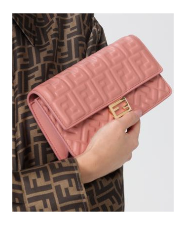 Fendi Wallet On Chain Baguette In Pink