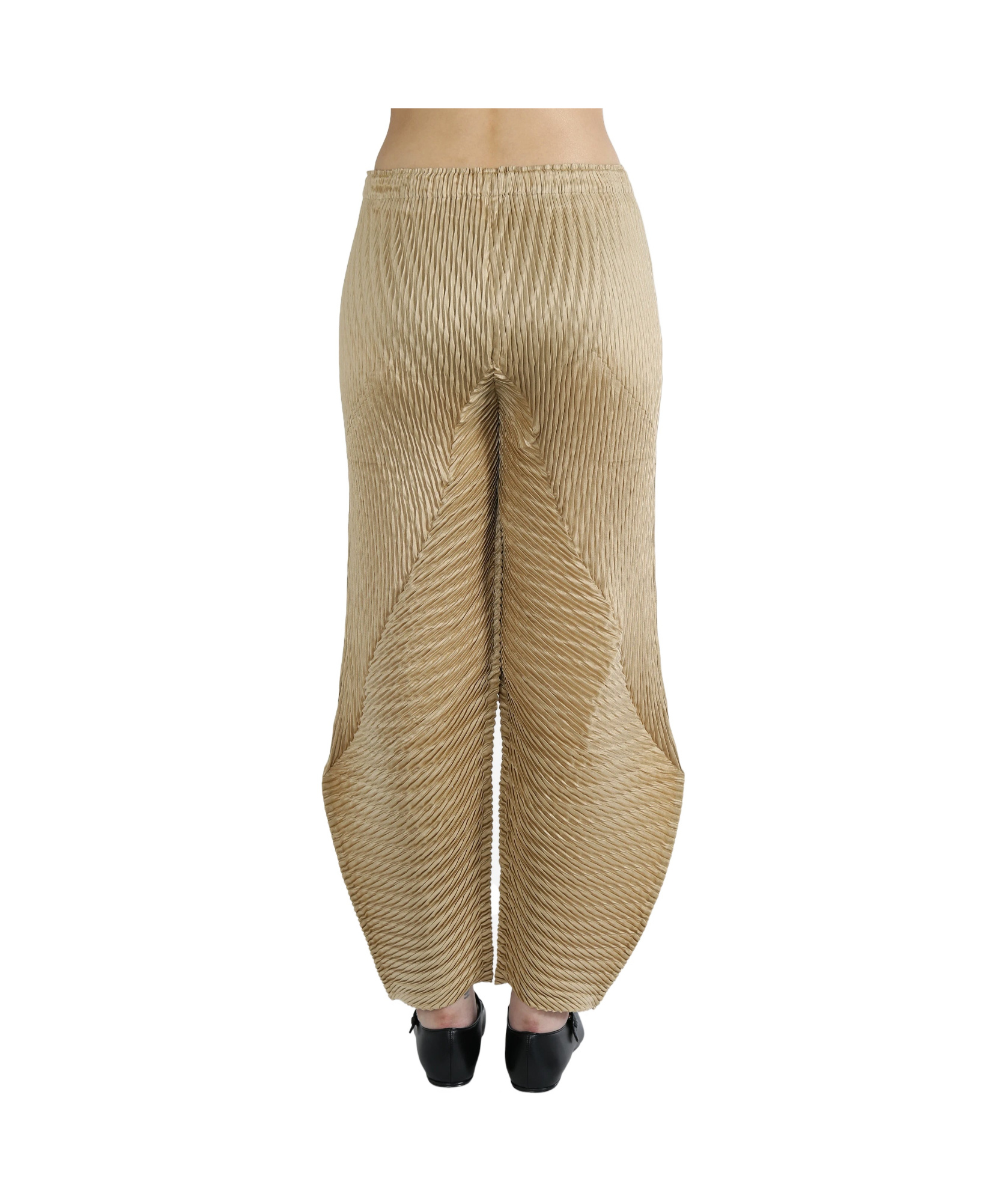 Issey Miyake Fully Pleated Trousers In Nude