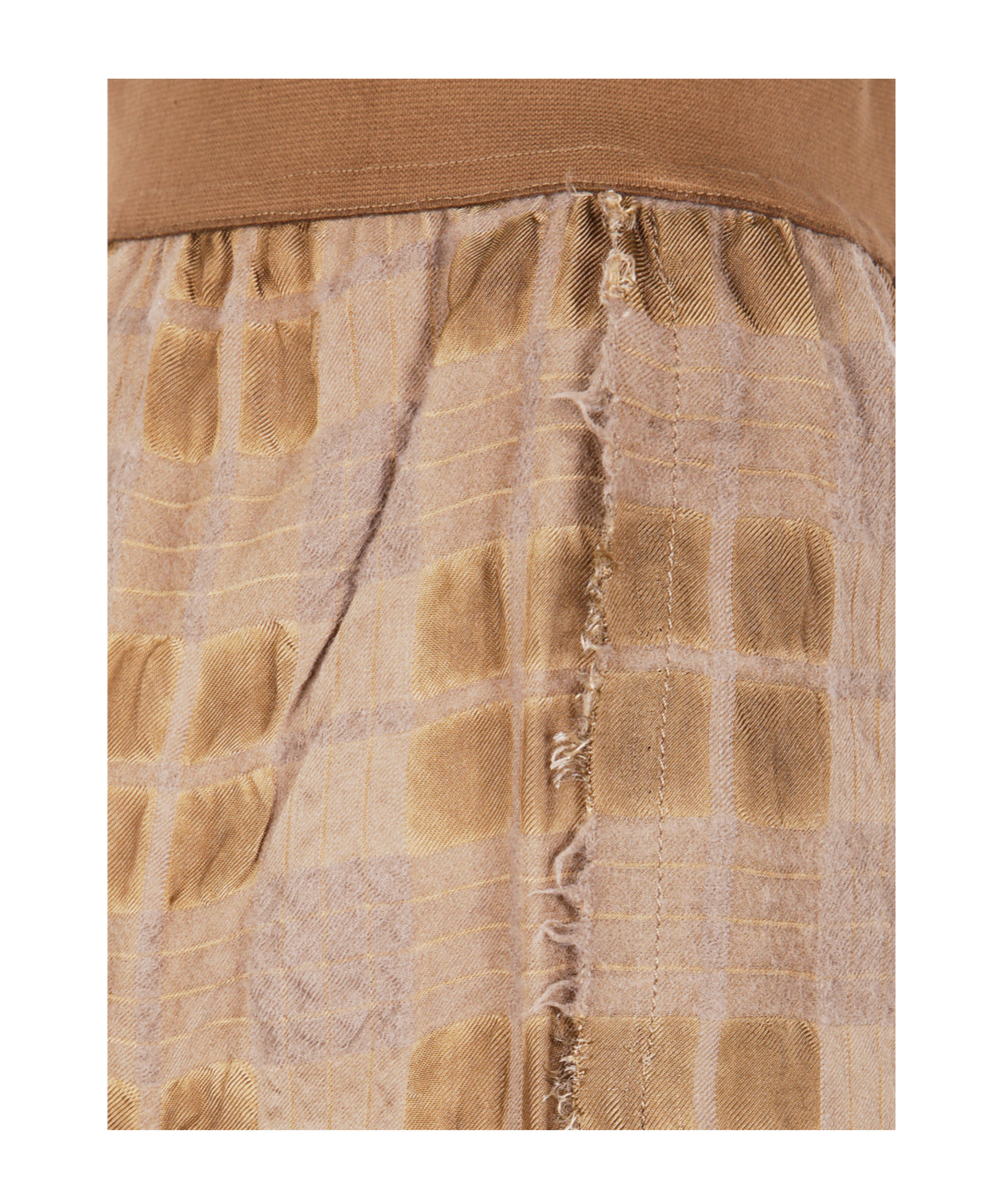 Uma Wang Elasticated Waistband Checked Trousers In Multi
