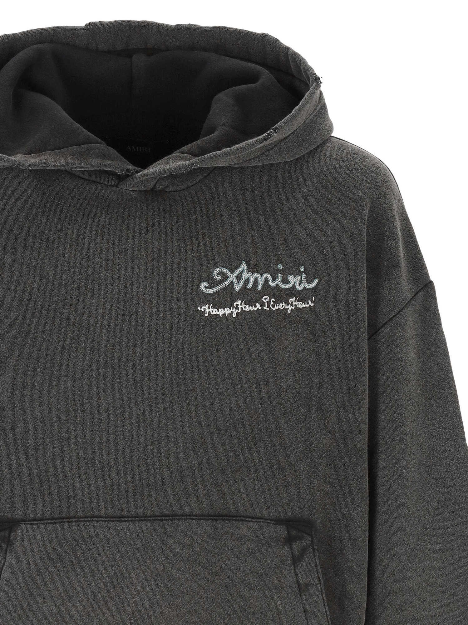 Amiri Hooded Graphic Hoodie In Black