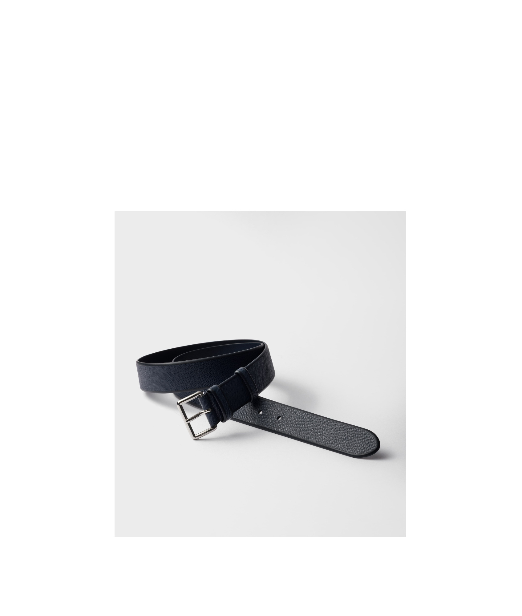 Prada Saffiano Belt In Black