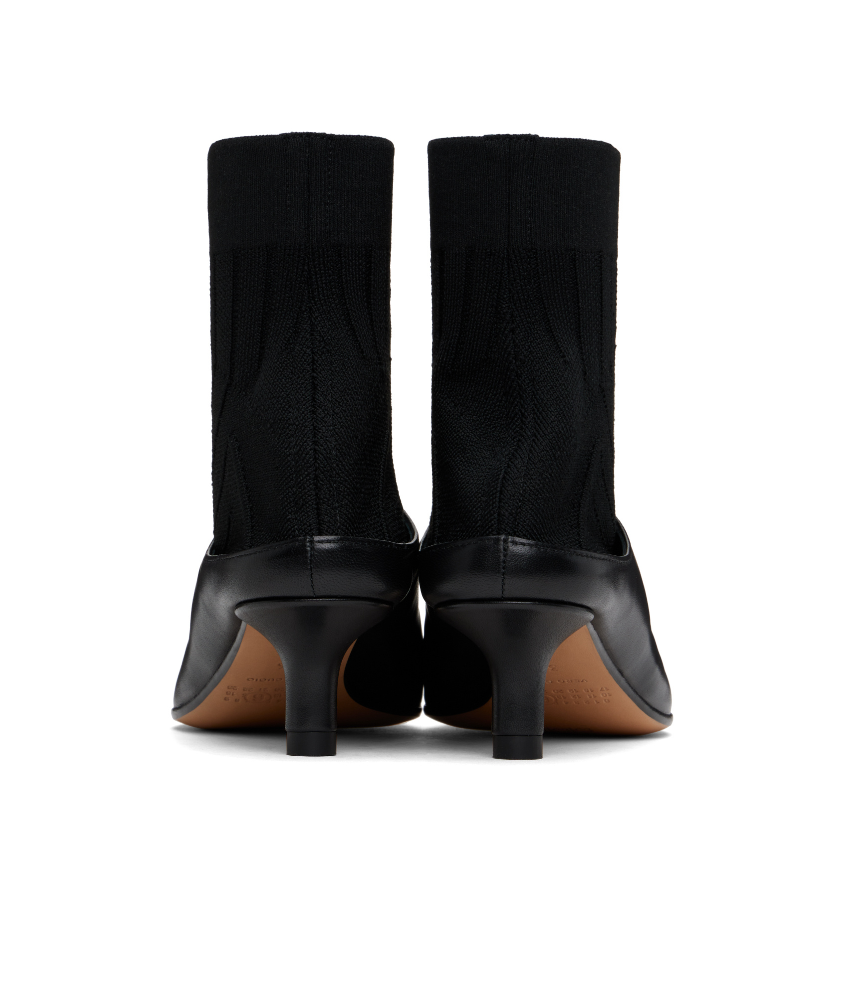 Mm6 Maison Margiela Pointes-yoe Ankle Boots In Black