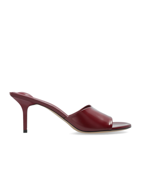 Jacquemus Round Toe High Heel Sandals In Red