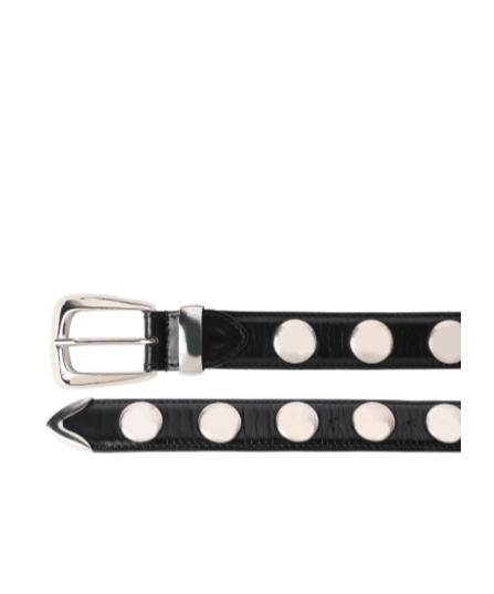 Khaite Benny Belt Whit Silver Stud Bucke