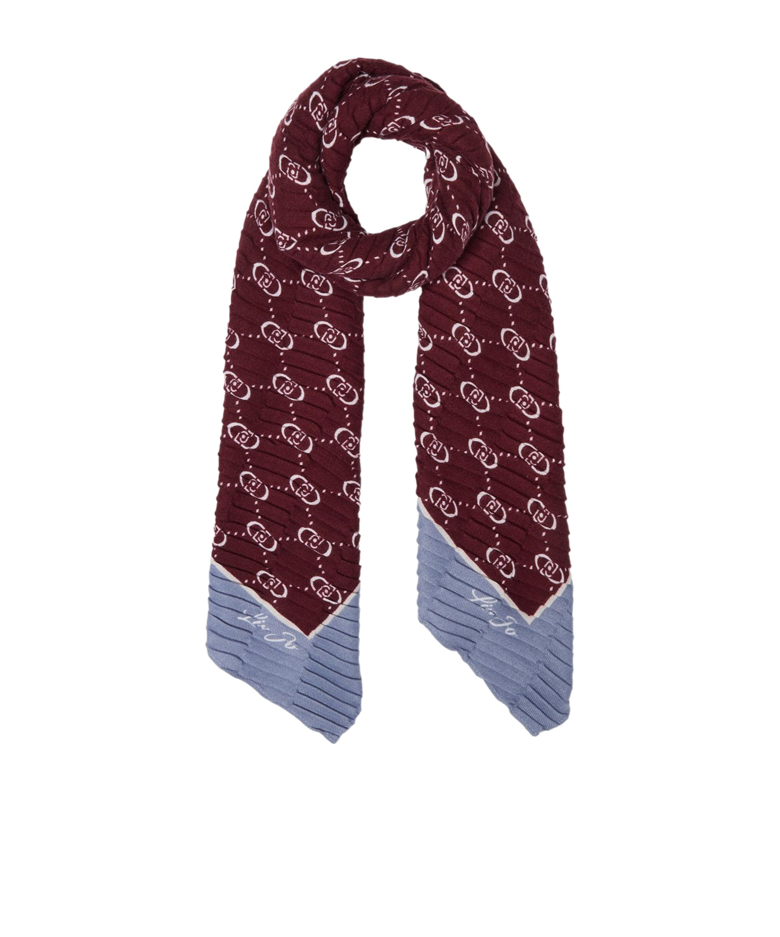 Liu •jo Pleated Printed Scarf In Brown