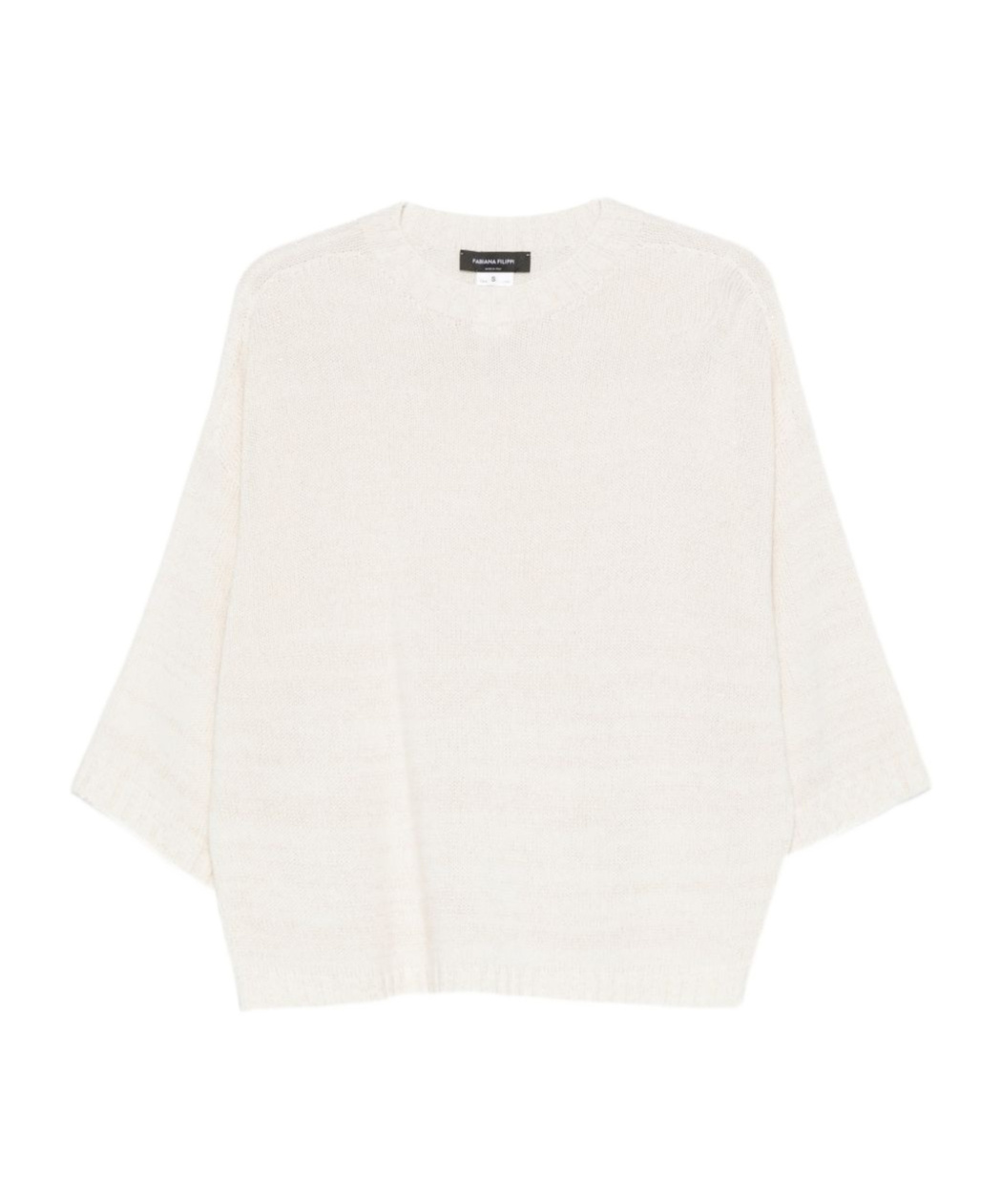 Fabiana Filippi Crew Neck Knitted Pullover In White