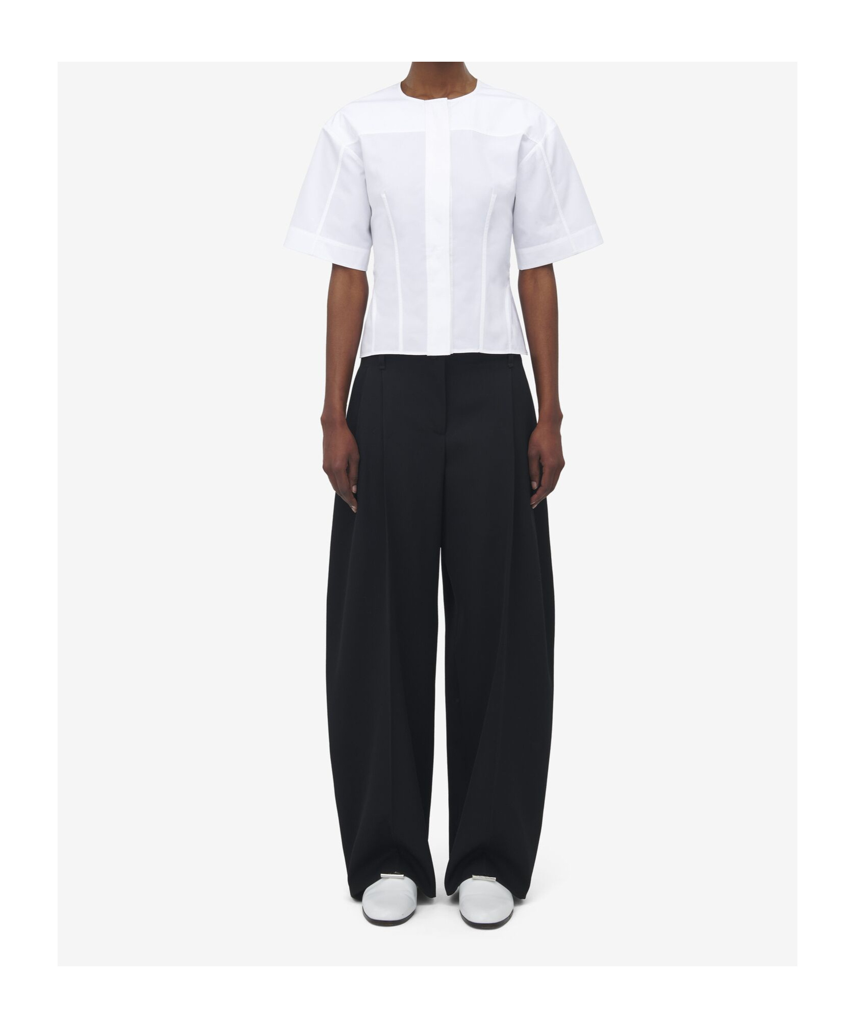 Alexander Mcqueen White Corset Shirt In Poplin Women In White