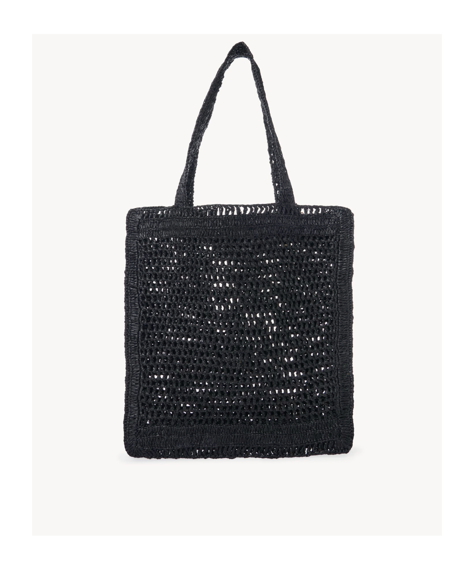 Chloé Summer Banana Woven-raffia Tote Bag In Black