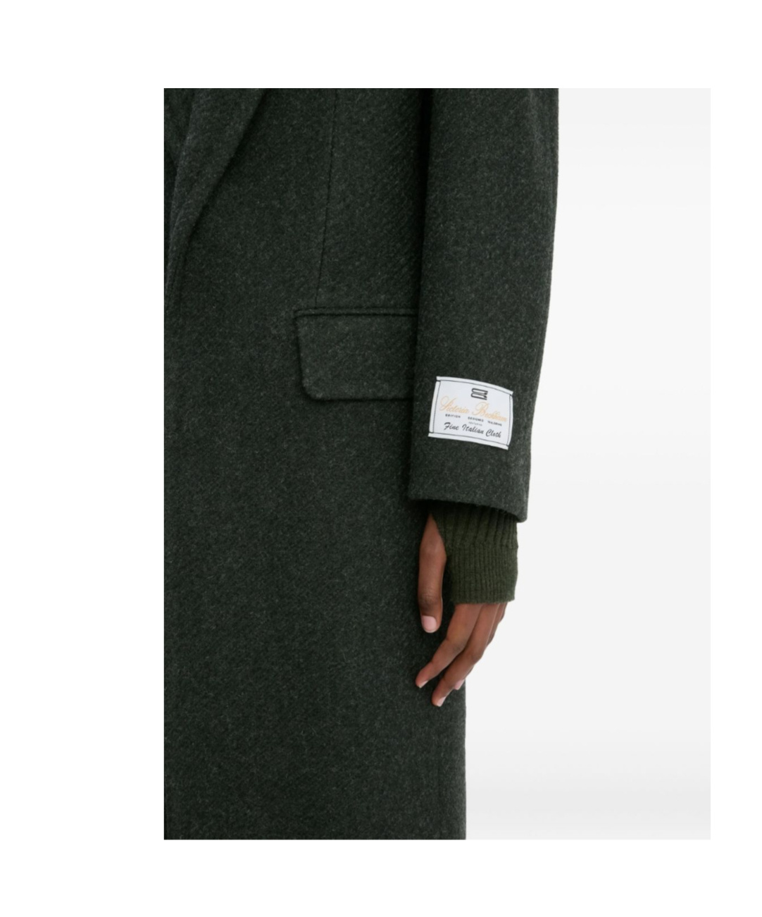 Victoria Beckham Long-sleeved Coat In Green