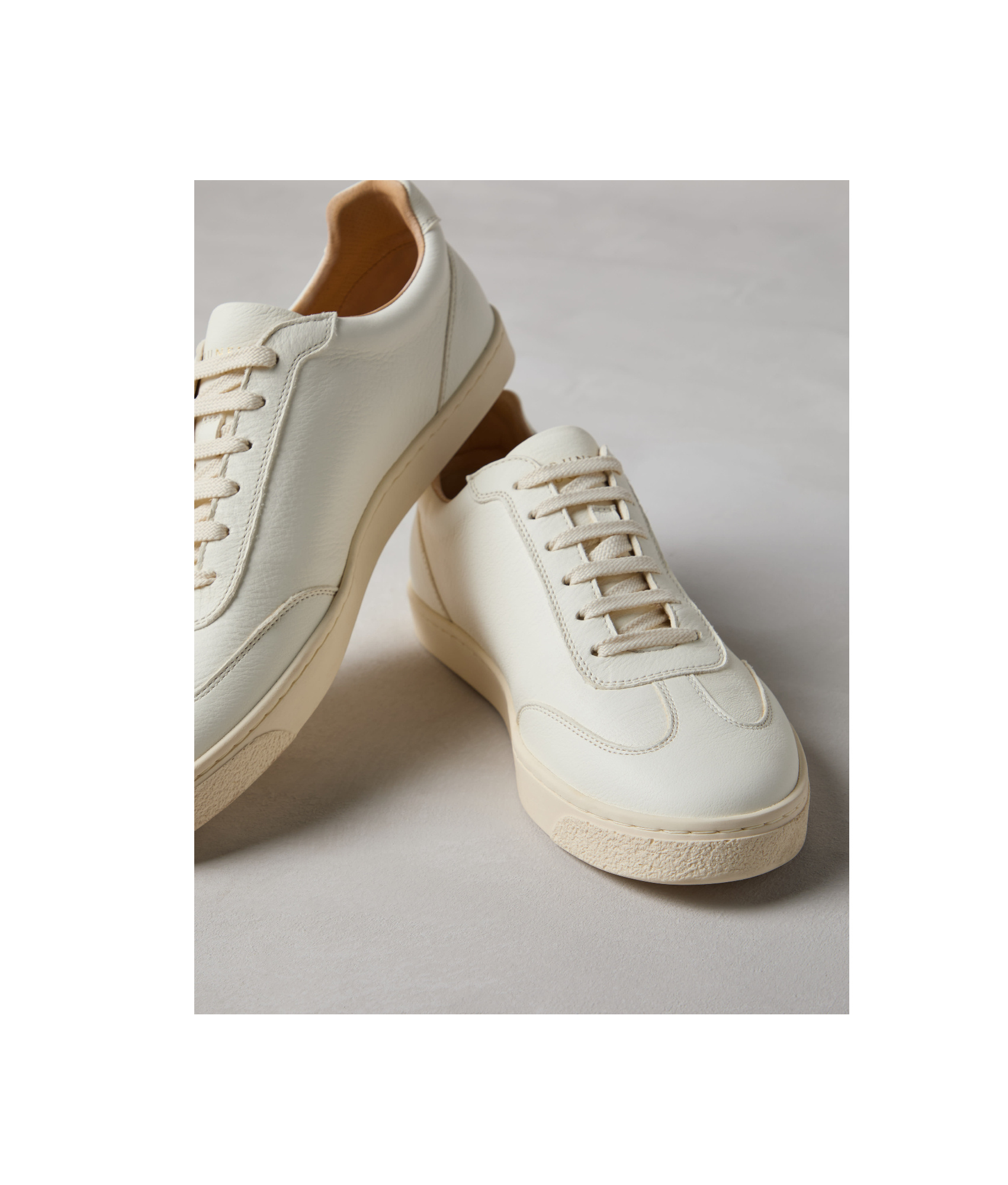 Brunello Cucinelli Essential Leather Sneakers In White