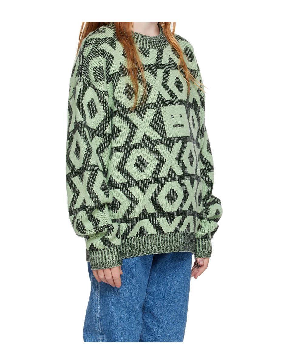 Acne Studios Long-sleeved Sweater In Green