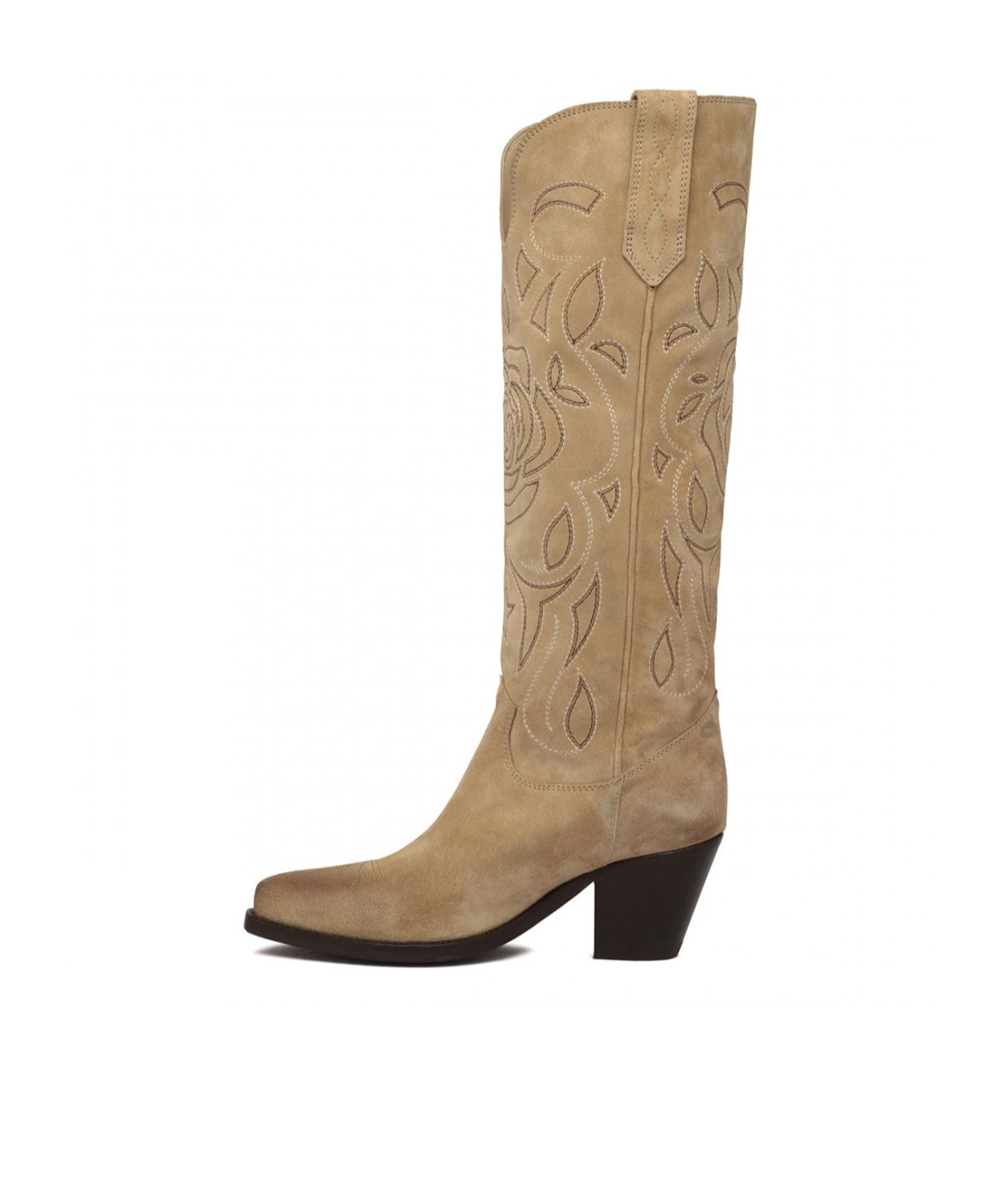 Golden Goose Wish Star Pointed Toe Western Tall Boot In Brown