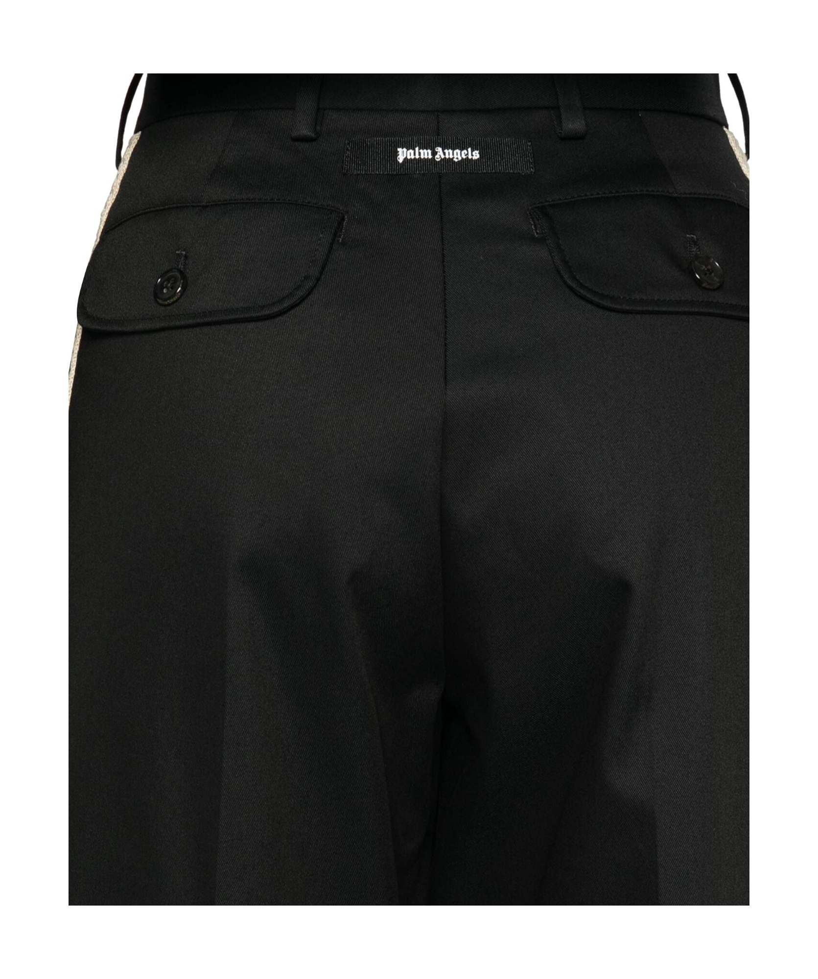 Palm Angels Cotton Trousers In Black
