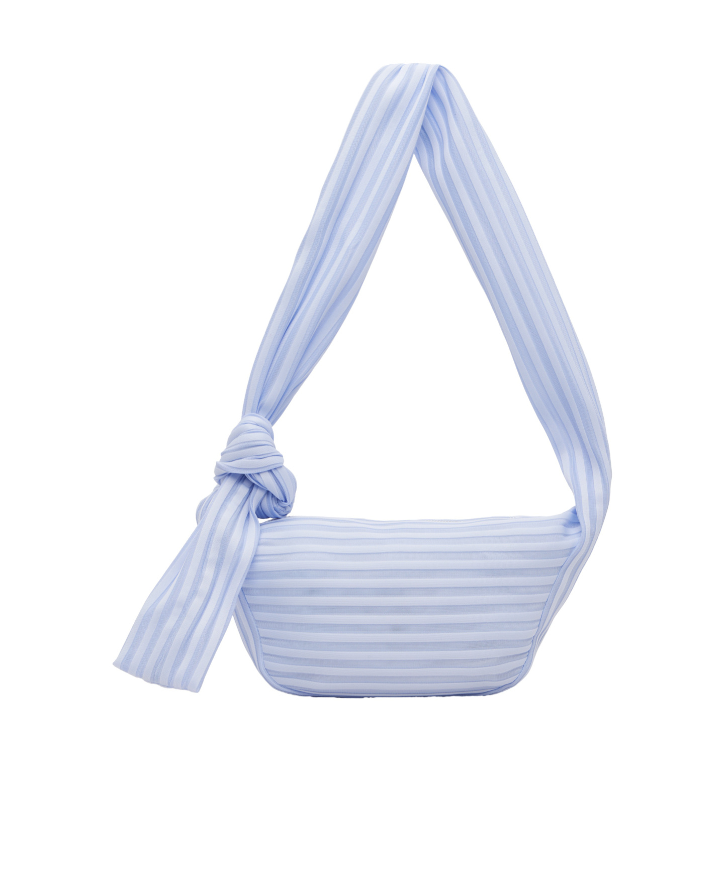 Issey Miyake June Linear Knit 56 Shoulder Bag In Blue