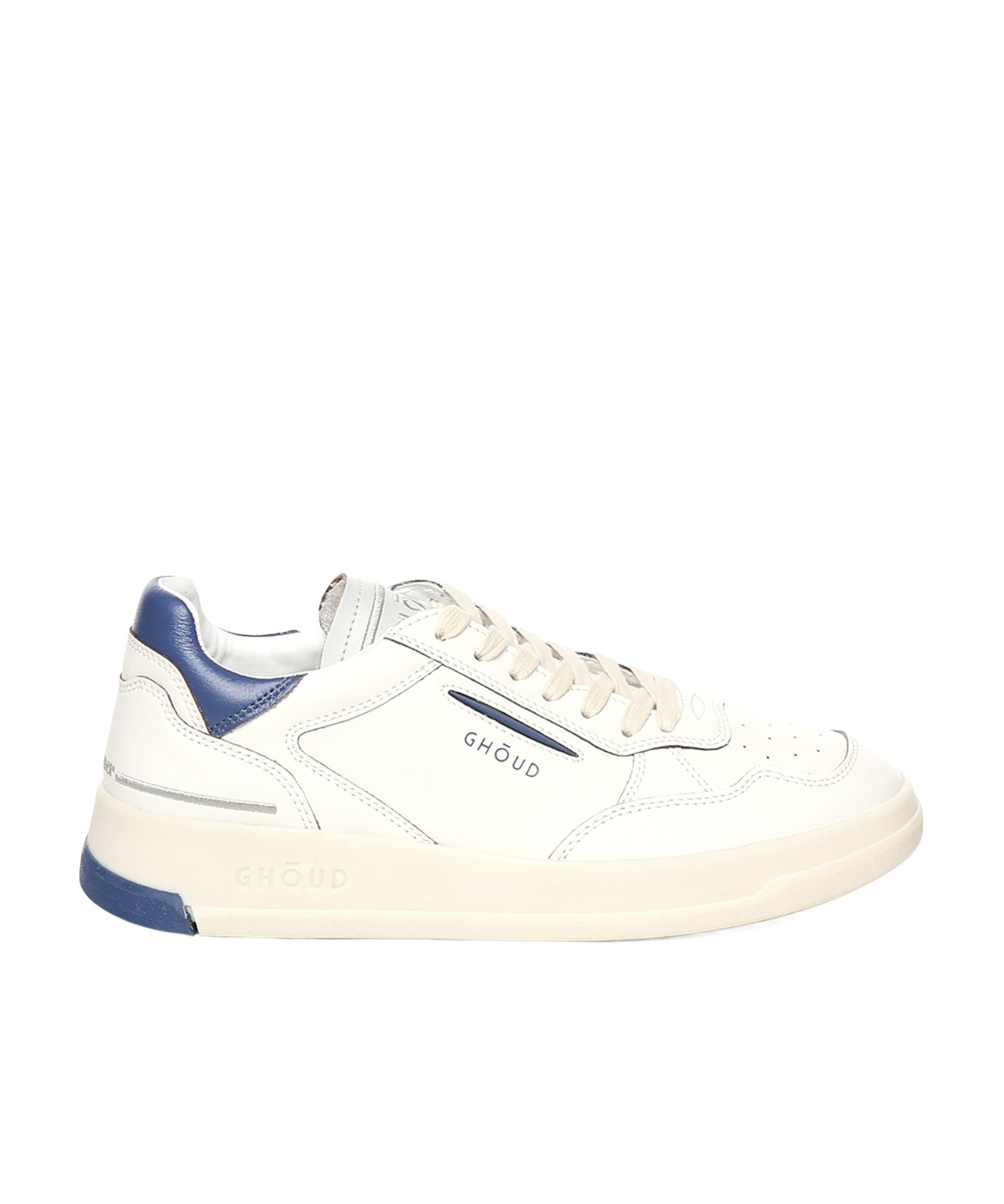 Ghoud Black And White Tweener Leather Sneakers In White