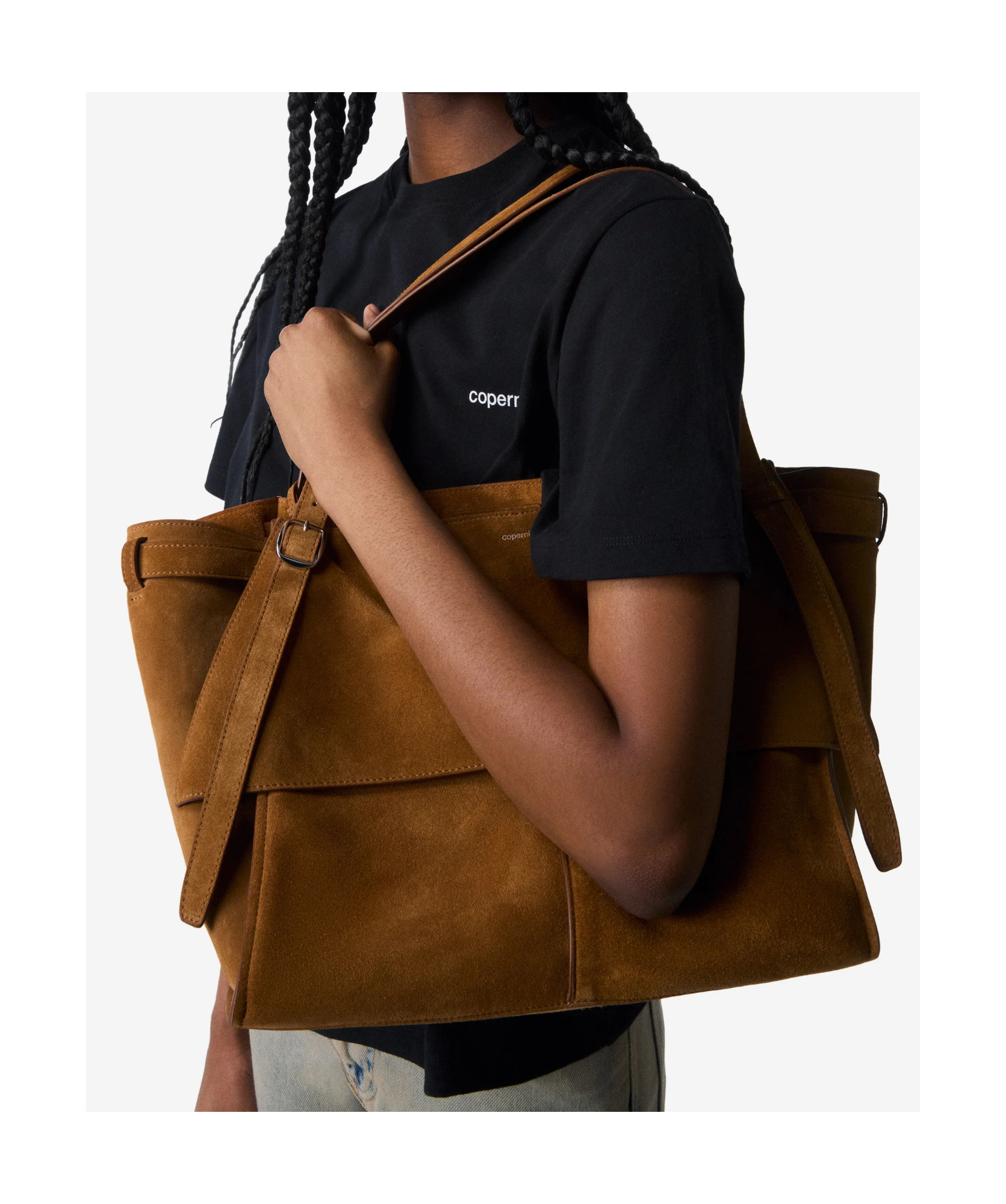 Coperni Suede Belt Cabas Bag