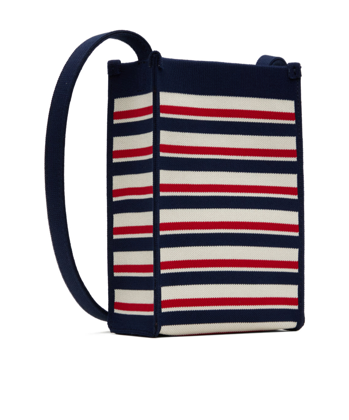 Marni Mini Striped Crossbody Bag In Black