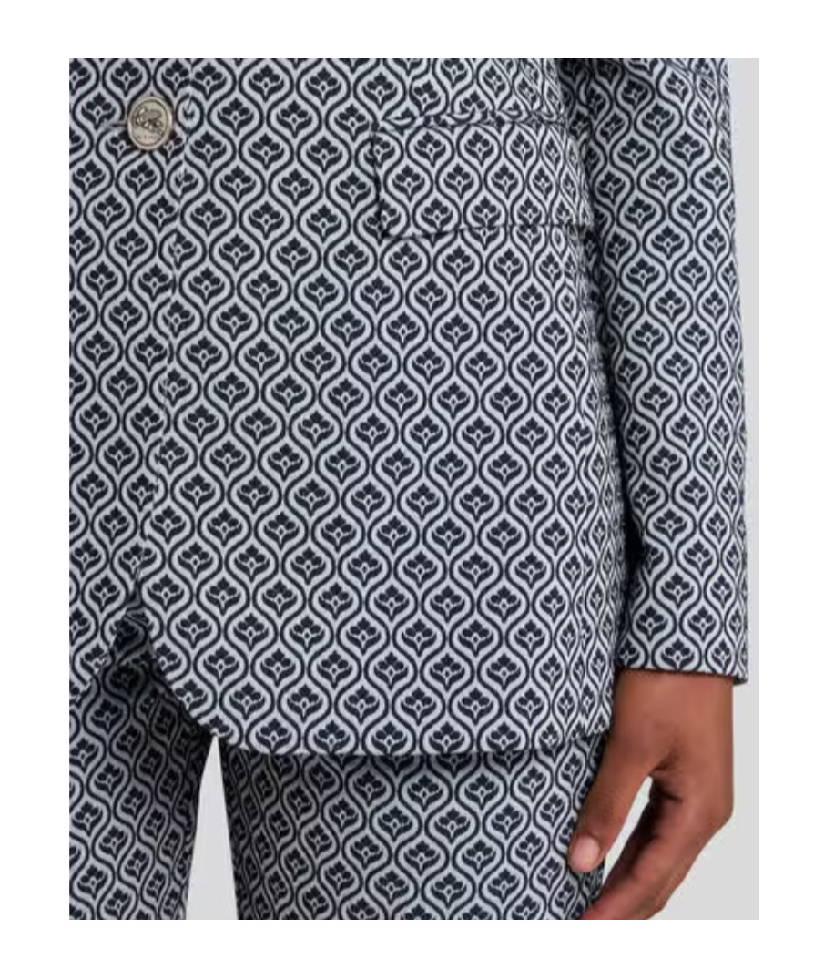 Etro Single-breasted Jacquard Jacket In Multi