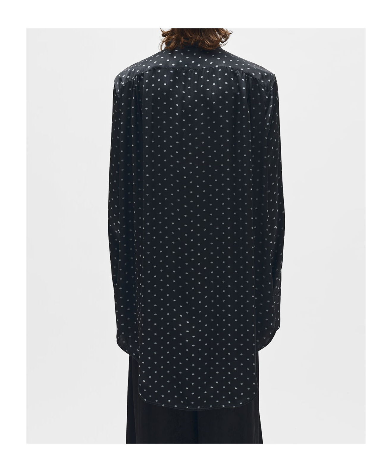 Ann Demeulemeester Solan Comfort Stand Collar Shirt In Black
