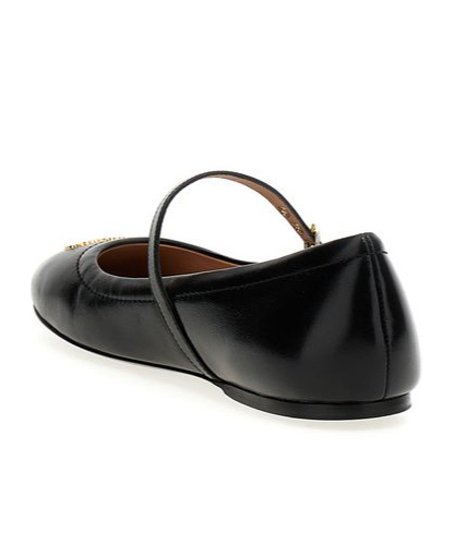 Moschino Women Ballet Flats With Lettering Logo