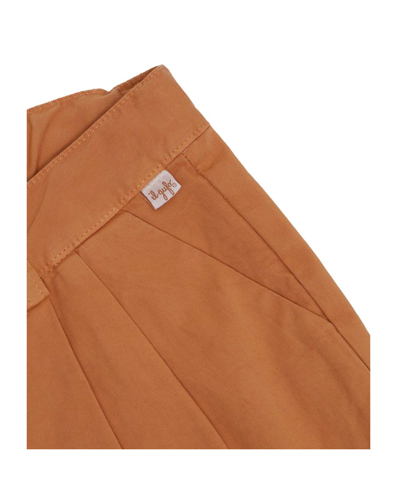 Il Gufo Gabardine Pleated Shorts In Brown