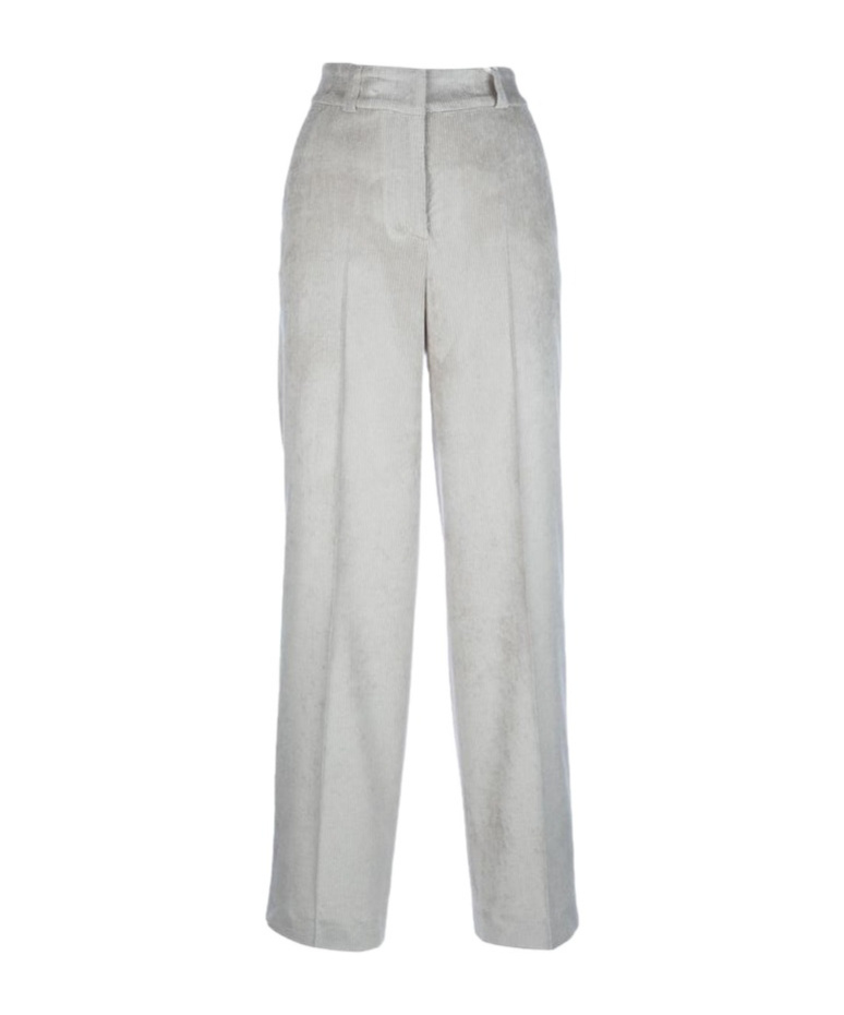 Peserico Pleated Zipper Casual Pants In Gray