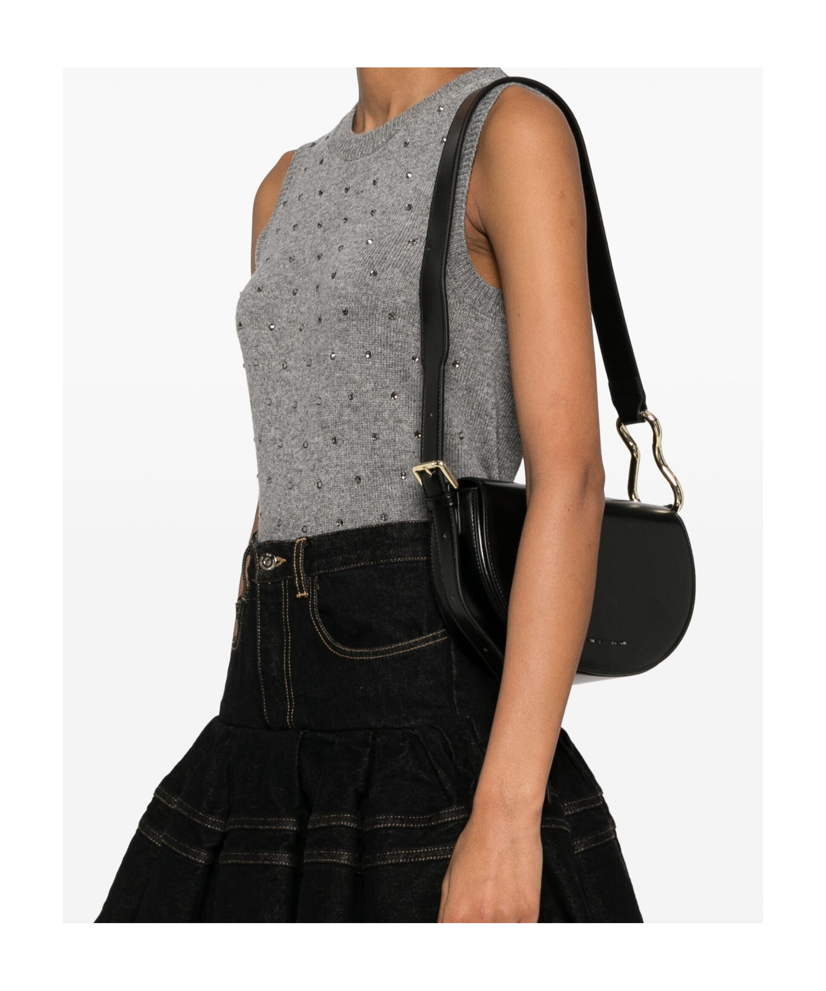 Chiara Ferragni Faux-leather Shoulder Bag In Black