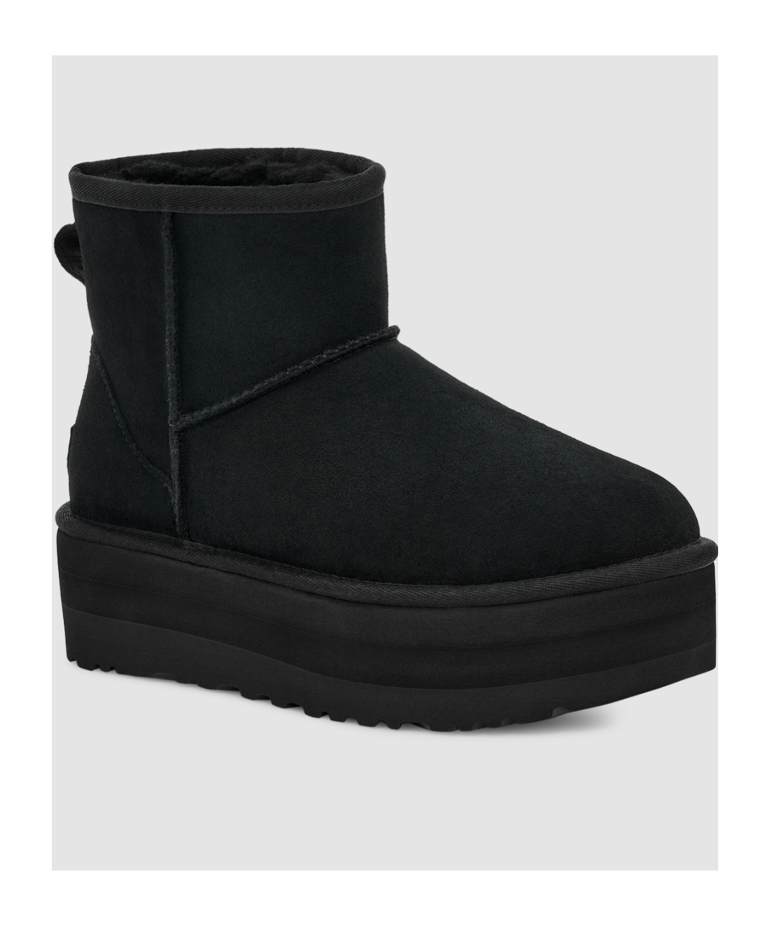 Ugg Classic Mini Platform Womens Suede Ankle Boots In Black