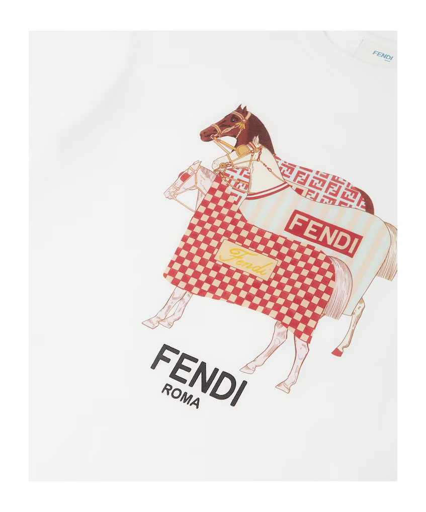 Fendi Junior T-shirt In White