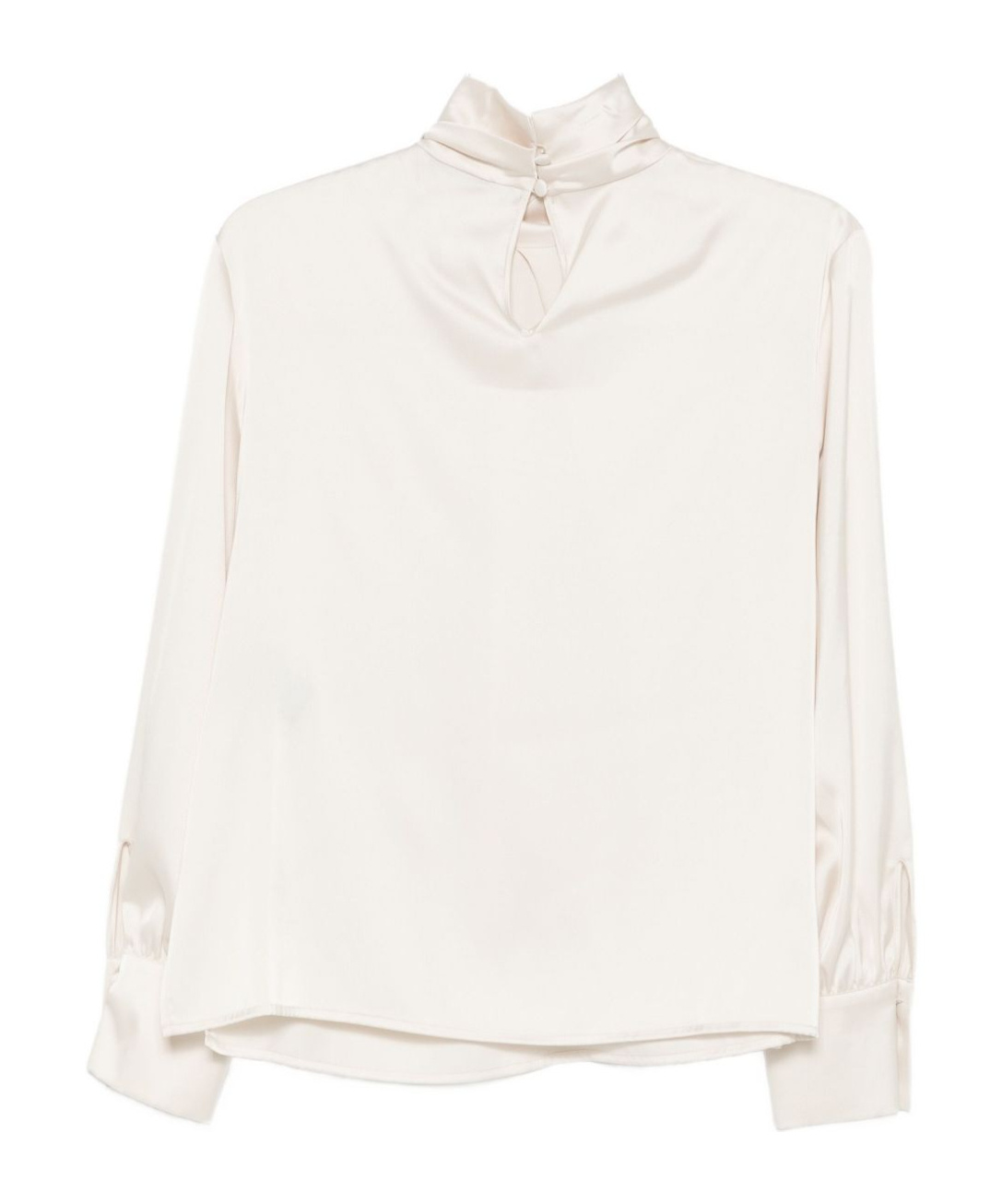 D Exterior High-neck Long-sleeve Top In Neutral