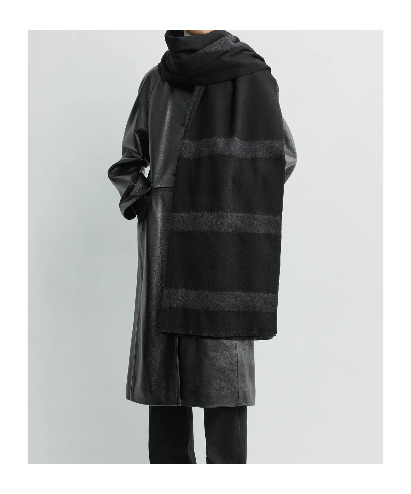 Totême Monogram Twill Scarf In Brown