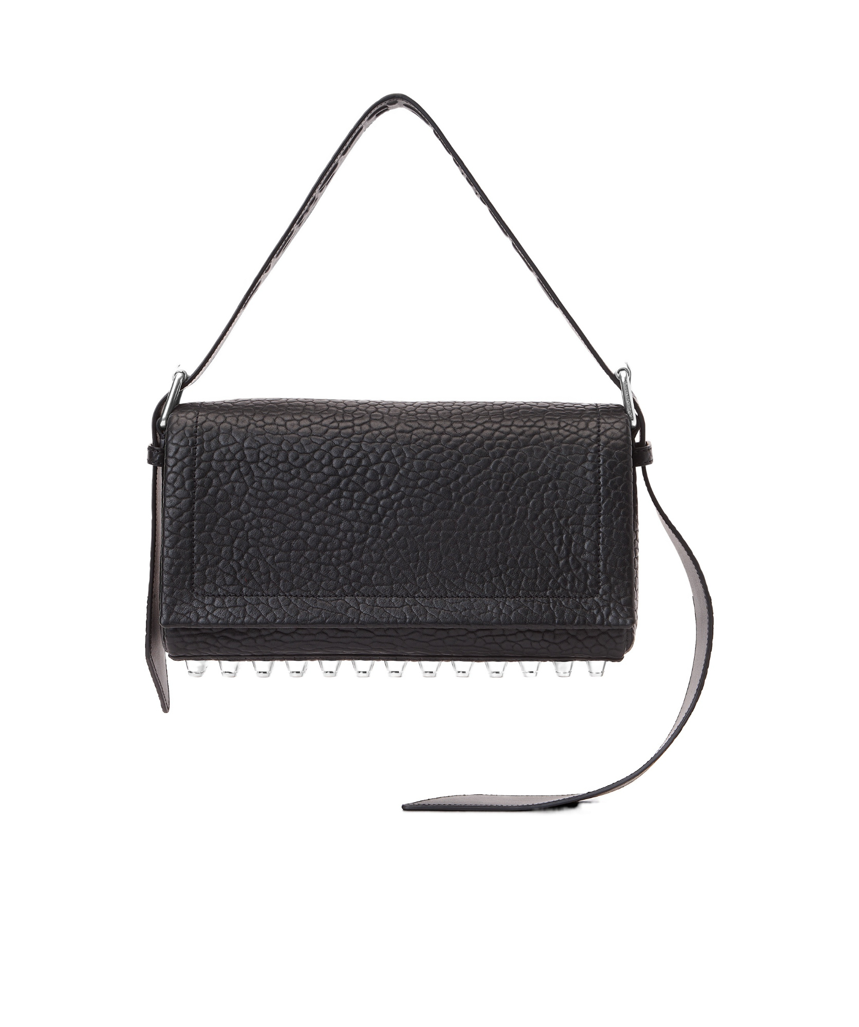 Alexander Wang Ricco Slim Leather Shoulder Bag In Black