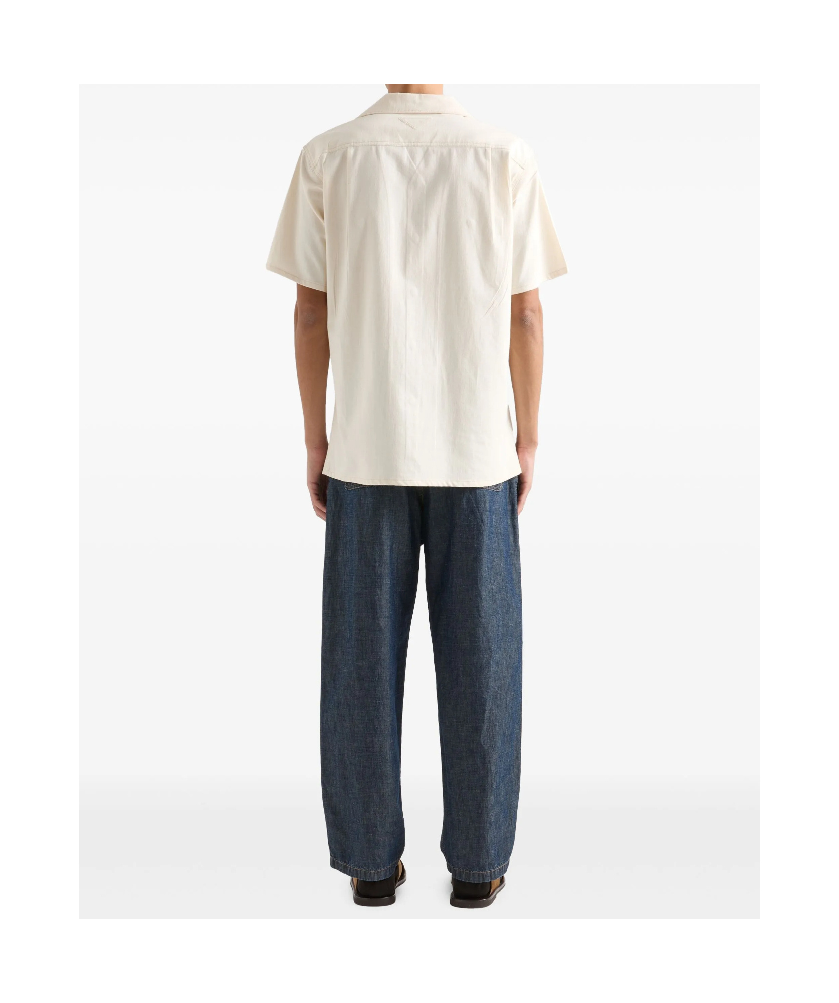 Prada Chambray Pants In Blue