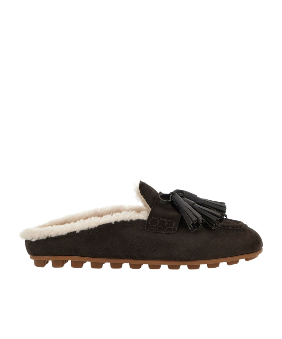 Hogan Loafers With Tassel Detail And Rubber Sole In Brown