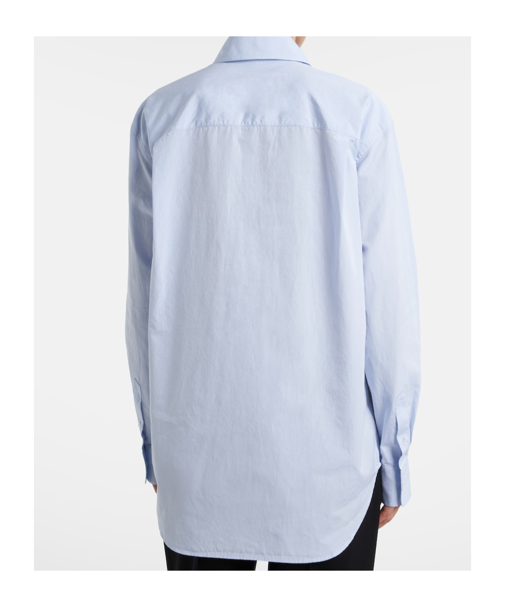 The Row Gavina Cotton Chambray Shirt In Blue