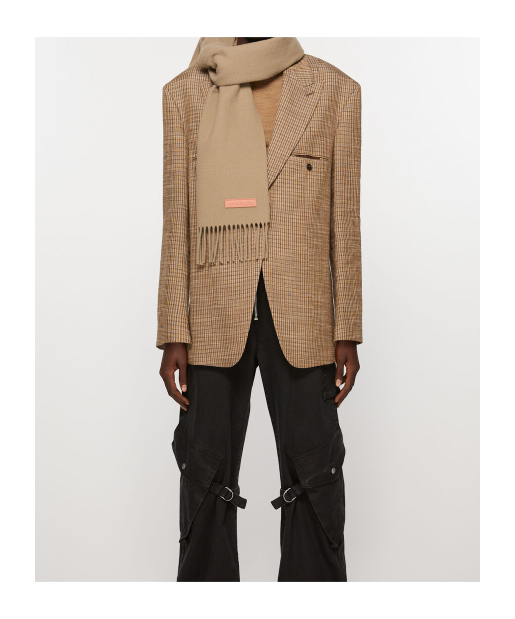 ACNE STUDIOS FRINGED WOOL SCARF