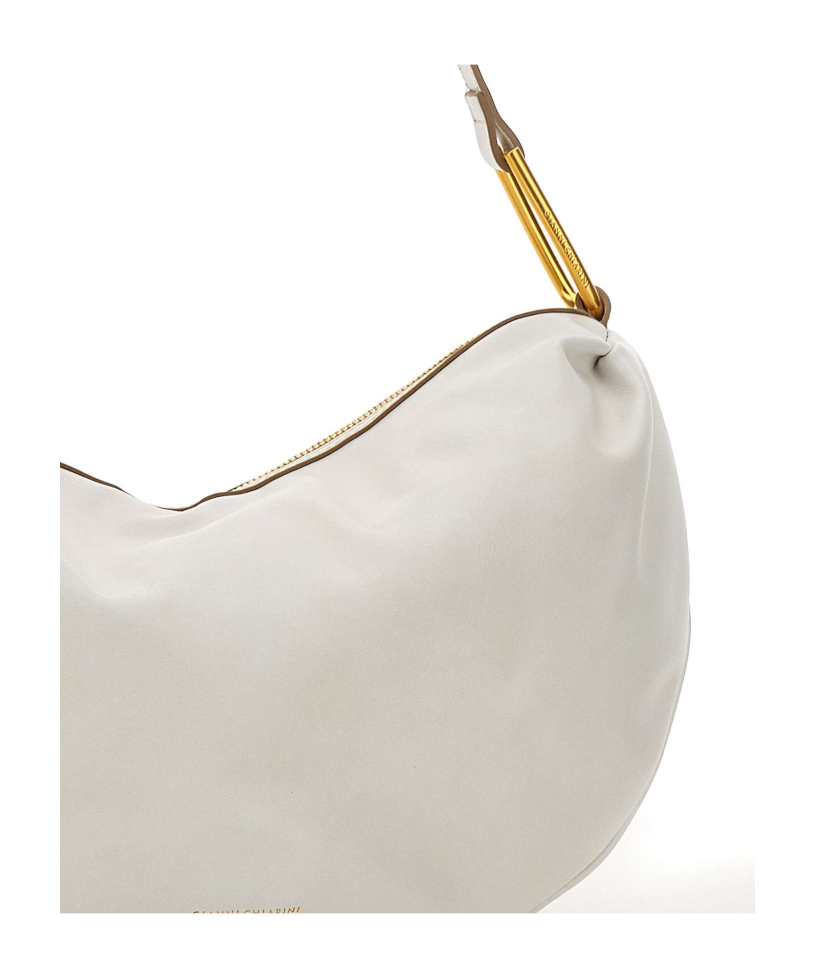 Gianni Chiarini Zippered Shoulder Bag In White