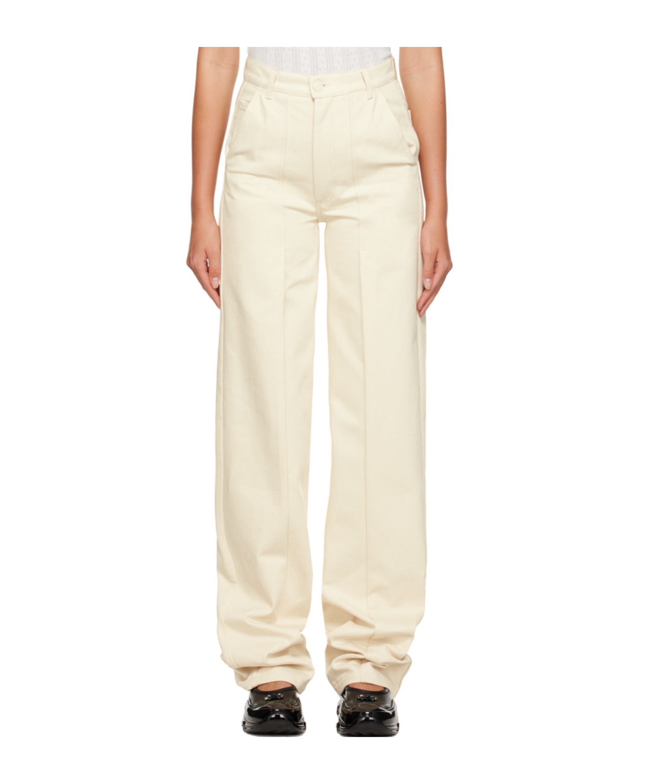 CECILIE BAHNSEN OFF-WHITE SIXTA JEANS