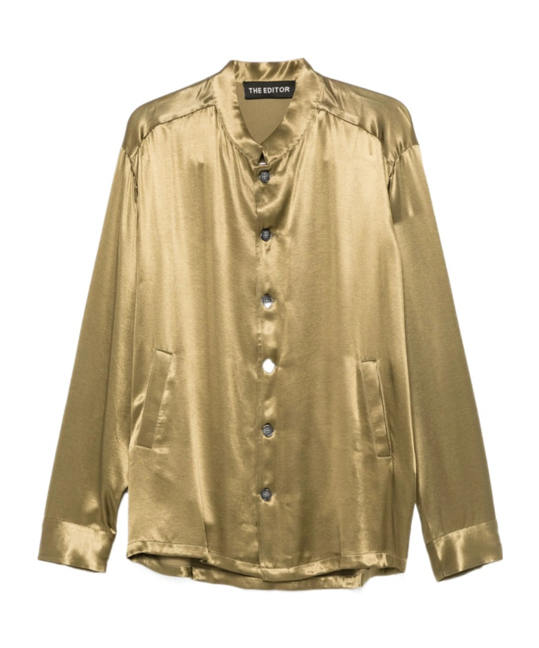 The Editor Long Sleeve Shirt In Gold