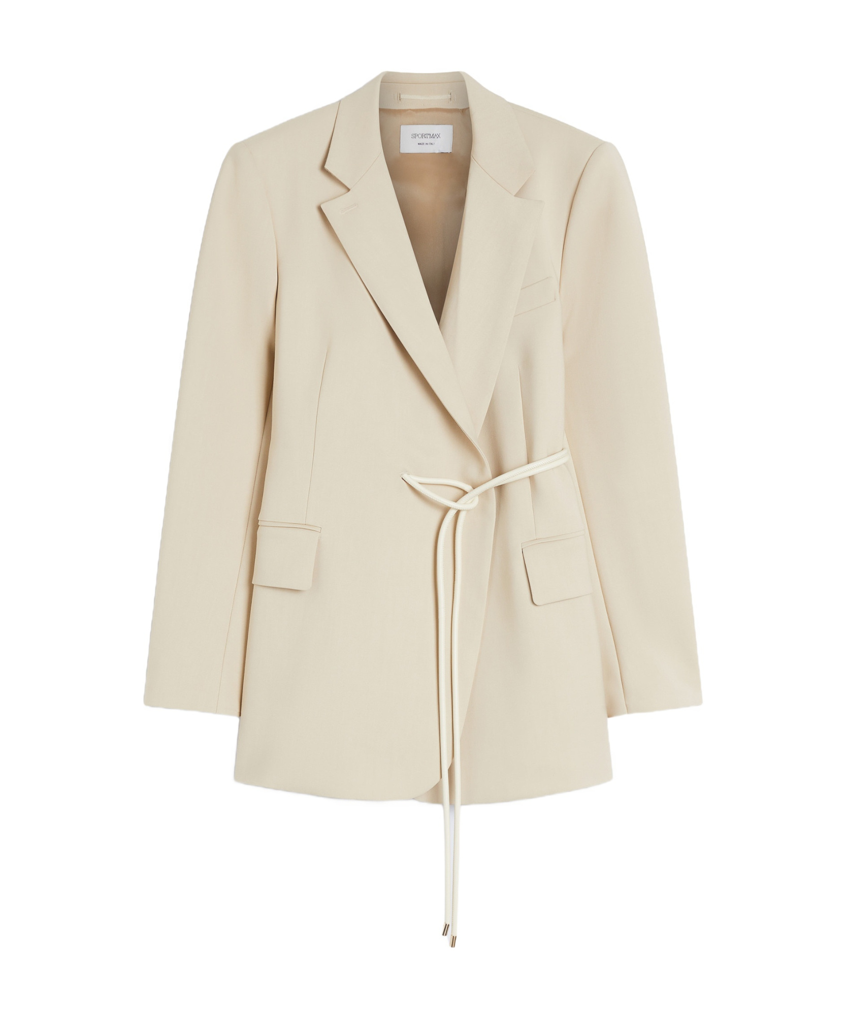 Sportmax Belted Blazer In Neutral