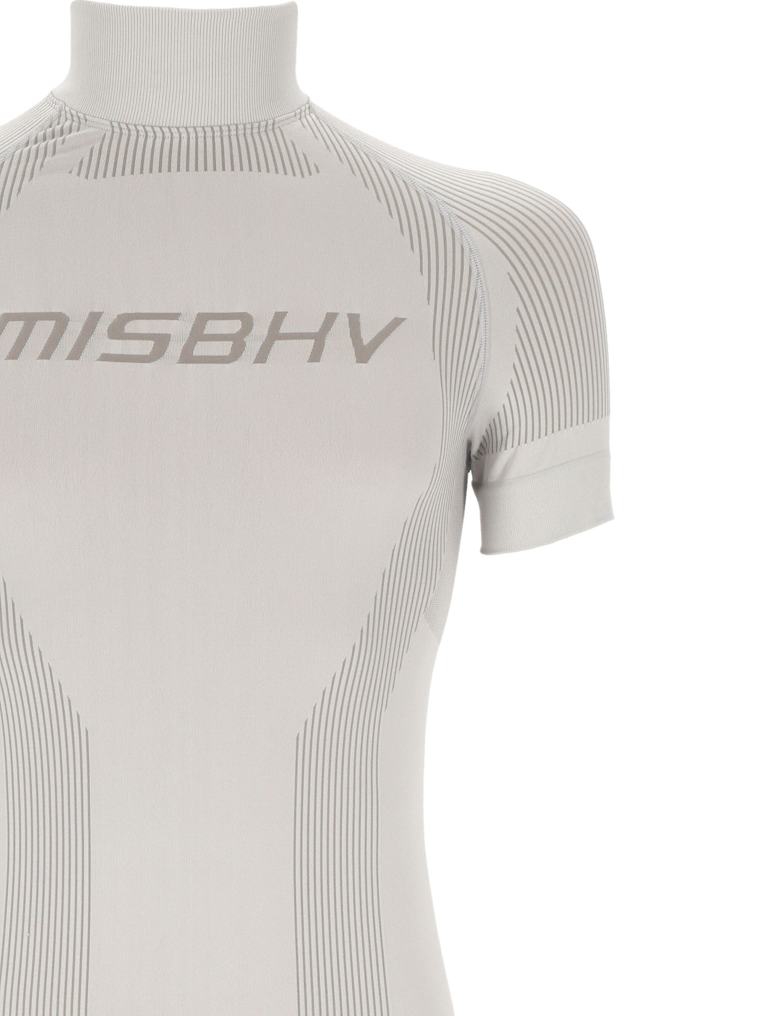 Misbhv Gray Jacquard Turtleneck In White