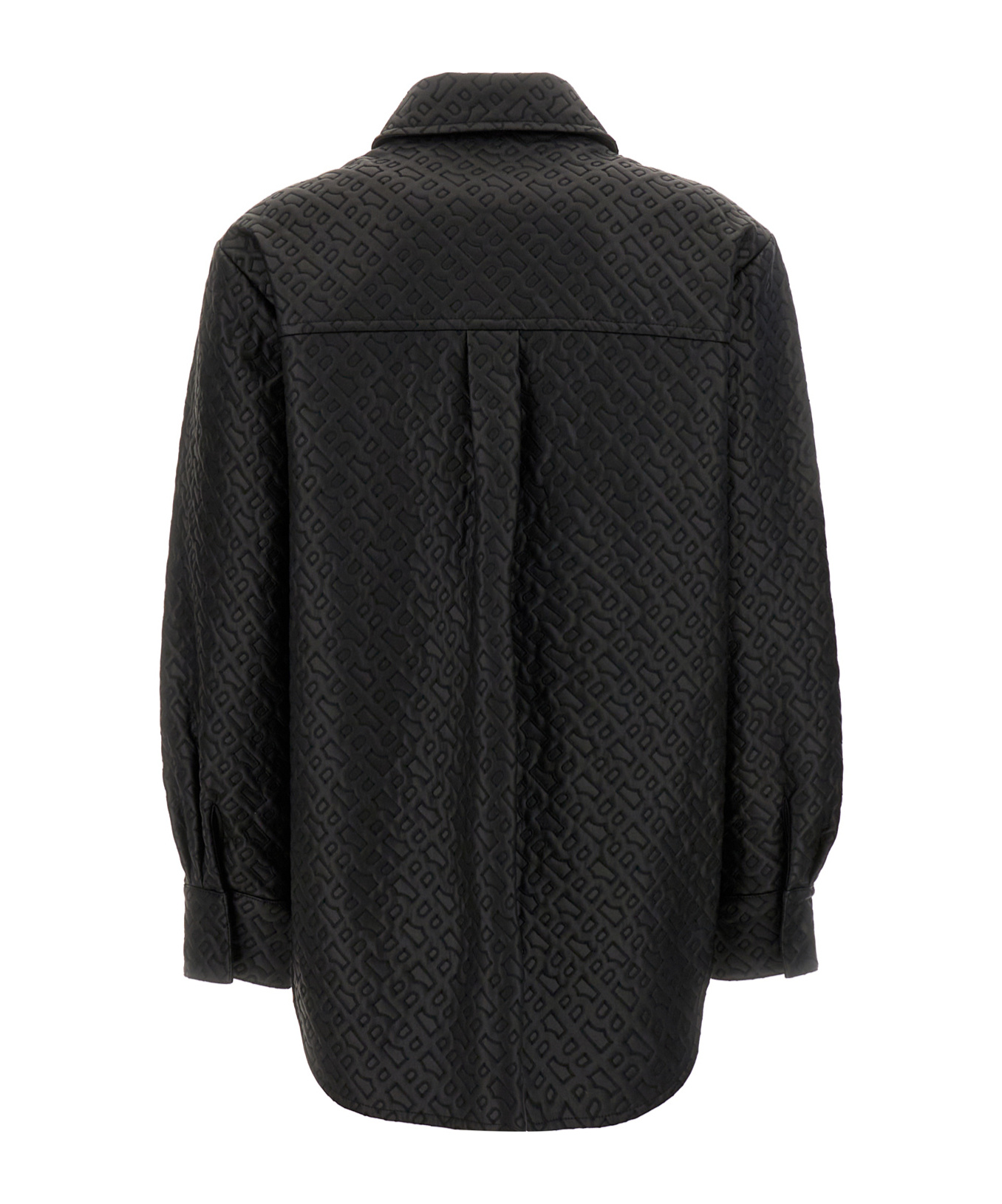 Hugo Boss Black Synthetic Leather Shirt In Black